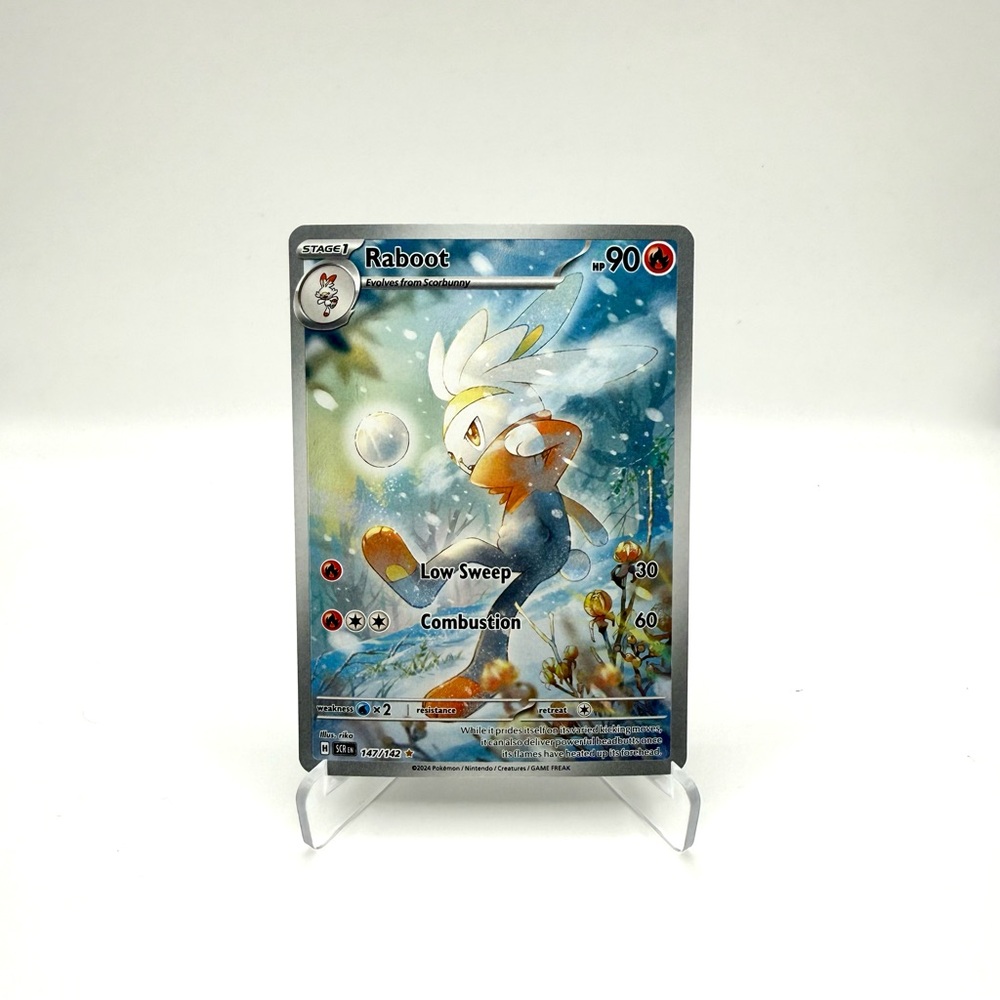 Pokemon TCG Raboot 147/142 Illustration Rare Stellar Crown NM